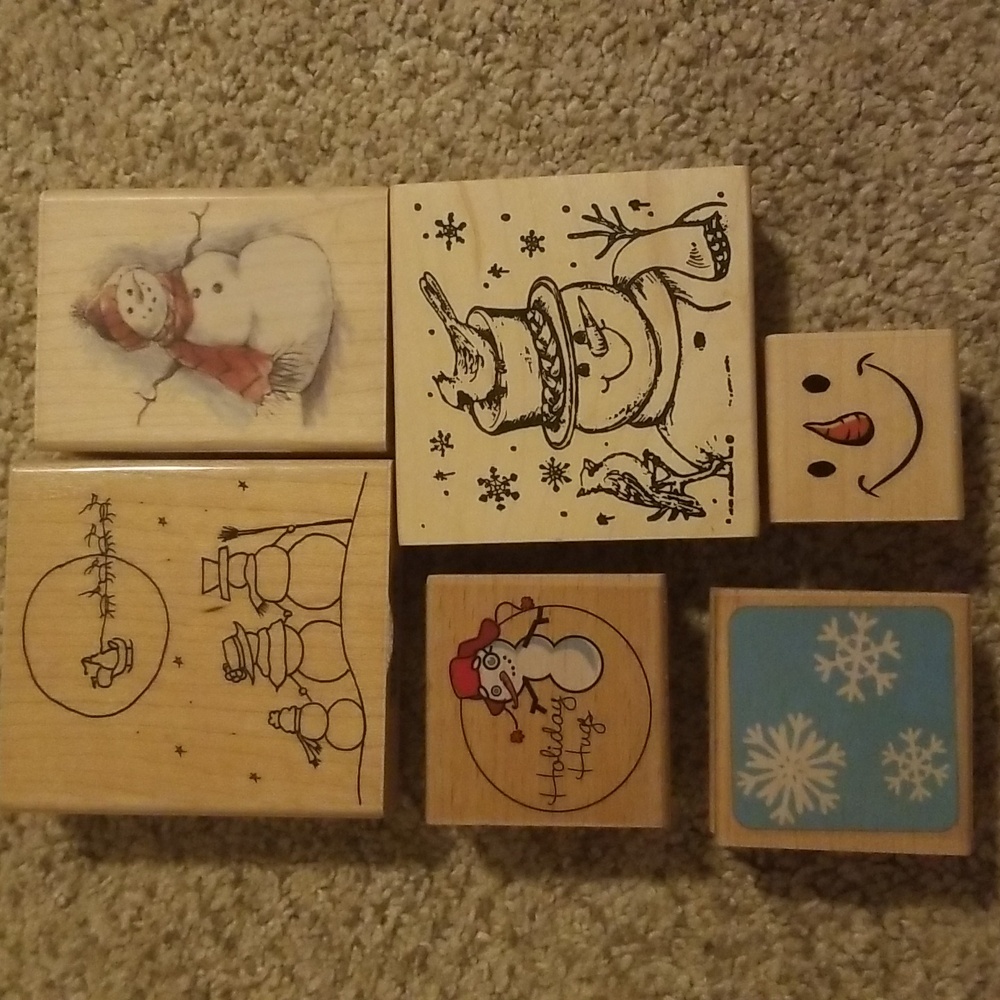 Lot of Snownan wooden stamps.
